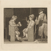 Peasants drinking and smoking