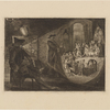 The Magic Lantern; Paul before Felix [A Satire on Hogarth, by Paul Sandby]