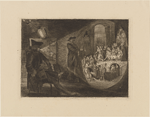 The Magic Lantern; Paul before Felix [A Satire on Hogarth, by Paul Sandby]