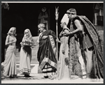 Carrie Nye, George Voskovec [left] and unidentified others in the 1963 American Shakespeare production of Caesar and Cleopatra