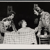 Keith Charles and Anne Baxter (seated), and unidentified actors in the stage production Applause