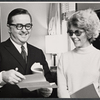 Betsy Von Furstenberg and unidentified at the first read through for the stage production Avanti!