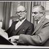 Nigel Patrick and playwright Samuel Taylor at the first read through for the stage production Avanti!