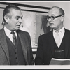 Playwright Samuel Taylor and Nigel Patrick at the first read through for the stage production Avanti!