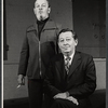 Emory Bass and unidentified man during rehearsal for the stage production Bad Habits