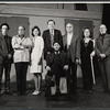 F. Murray Abraham, Michael Lombard, Cynthia Harris, J. Frank Lucas, Paul Benedict (sitting), Henry Sutton, Doris Roberts, and Emory Bass in rehearsal for the stage production Bad Habits