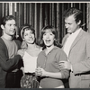 Nancy Dussault (3rd from left) and unidentified cast members during rehearsal for the stage production Bajour