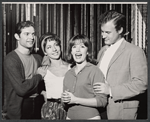 Nancy Dussault (3rd from left) and unidentified cast members during rehearsal for the stage production Bajour