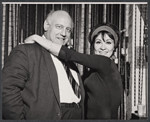 Unidentified man and Chita Rivera during rehearsal for the stage production Bajour