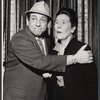 Herschel Bernardi and unidentified actress during rehearsal for the stage production Bajour