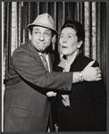 Herschel Bernardi and unidentified actress during rehearsal for the stage production Bajour