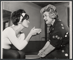 Chita Rivera and Mae Questel during rehearsal for the stage production Bajour