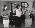 Nancy Dussault, Mae Questel, Chita Rivera, and Herschel Bernardi during rehearsal for the stage production Bajour