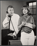 Robert Burr and Nancy Dussault during rehearsal for the stage production Bajour