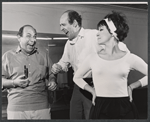 Herschel Bernardi, Herb Edelman, and Chita Rivera during rehearsal for the stage production Bajour