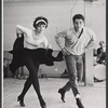 Chita Rivera and Gus Trikonis during rehearsal for the stage production Bajour