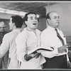 Choreographer Peter Gennaro and unidentified man during rehearsal for the stage production Bajour