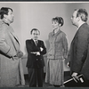 Fritz Weaver, Martin Gabel, Inga Svenson, and director Hal Prince in rehearsal for the stage production Baker Street