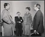 Fritz Weaver, Martin Gabel, Inga Svenson, and director Hal Prince in rehearsal for the stage production Baker Street