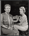 Ann Harding and Betty Field during rehearsal for the stage production Banderol