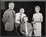 George Voskovec, Ed Begley, Ann Harding, and Betty Field during rehearsal for the stage production Banderol