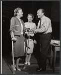 Ann Harding, Betty Field, and George Voskovec during rehearsal for the stage production Banderol