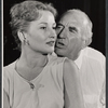 Unidentified actress and Ed Begley during rehearsal for the stage production Banderol
