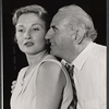 Unidentified actress and Ed Begley during rehearsal for the stage production Banderol
