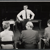Director/playwright Dore Schary and cast members during rehearsal for the stage production Banderol