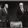 Unidentified actor and George Voskovec in the stage production Banderol