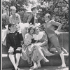 Clockwise from lower left: Richard Benjamin, Penny Fuller, Paula Prentiss, Richard Jordan, John Heffernan, and K.C. Townsend in the New York Shakespeare Festival stage production As You Like It
