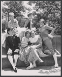 Clockwise from lower left: Richard Benjamin, Penny Fuller, Paula Prentiss, Richard Jordan, John Heffernan, and K.C. Townsend in the New York Shakespeare Festival stage production As You Like It