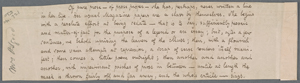 “Literary America; some honest opinions about our authorial merits and demerits, with, occasional words of personality”: Concluding portion of essay on Frances Sargent Osgood, [Autograph manuscript fragment]