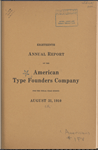 Eighteenth Annual report of the American Type Founders' Company