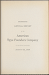 Eighteenth Annual report of the American Type Founders' Company