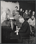 Ketty Lester, Rosetta LeNoire, Vernon Duke and unidentified others in rehearsal for a stage production of Cabin in the Sky