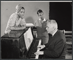 Ketty Lester, Rosetta LeNoire and Vernon Duke in rehearsal for a stage production of Cabin in the Sky