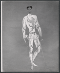 Costume sketch by Adrian for the stage production Camelot
