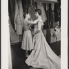 Julie Andrews in costume fitting for the stage production Camelot