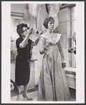 Julie Andrews in costume fitting for the stage production Camelot