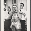 Richard Burton in costume fitting for the stage production Camelot