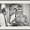 Richard Burton in costume fitting for the stage production Camelot