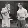 Robert Coote and Richard Burton in rehearsal for the stage production Camelot