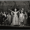Julie Andrews [center] and ensemble in the stage production Camelot
