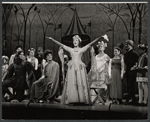 Julie Andrews [center] and ensemble in the stage production Camelot