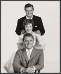 Publicity.photo of Robert Goulet, Julie Andrews, and Richard Burton in the stage production Camelot