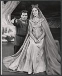 William Squire and Julie Andrews in the stage production Camelot
