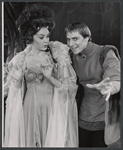 Tani Seitz and John Cullum in the stage production Camelot