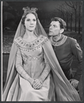 Julie Andrews and William Squire in the stage production Camelot