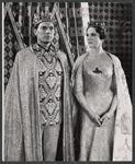 William Squire and Julie Andrews in the stage production Camelot